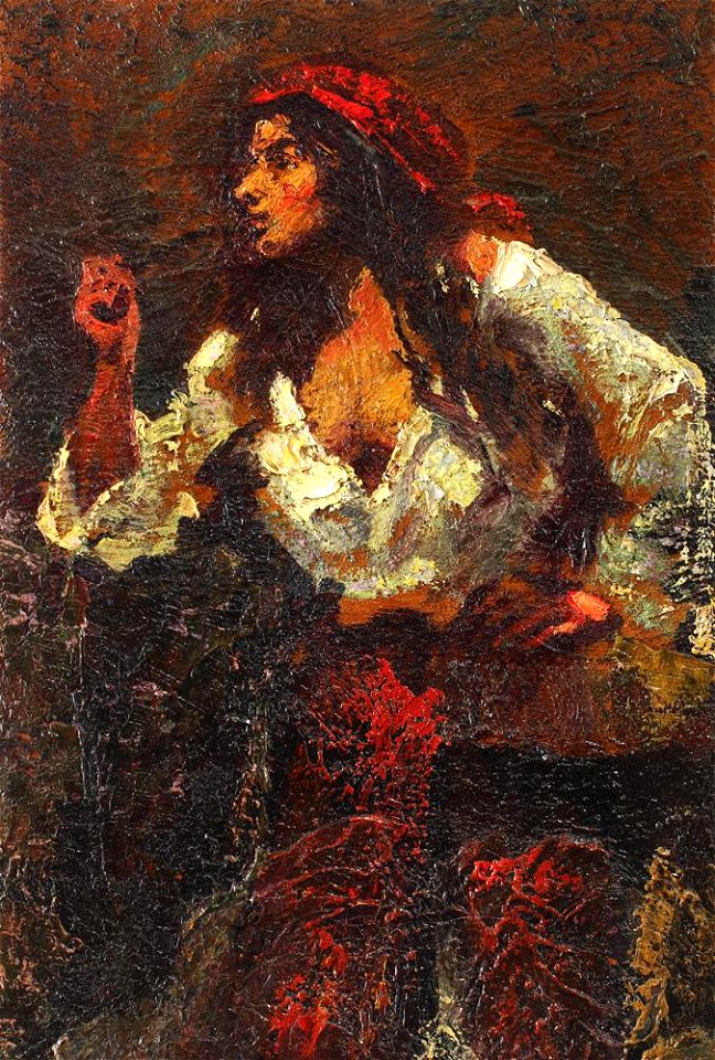 Octav Bancila - Tigancusa cu basma rosie (1)