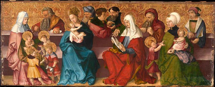Oberrheinischer Meister (tätig um 1500-1550) - Die Heilige Sippe - 74 - Staatliche Kunsthalle Karlsruhe