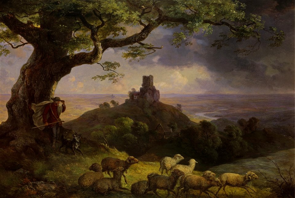 Ernst Ferdinand Oehme - Die Ruine von Kamaik in Böhmen (ca.1852)