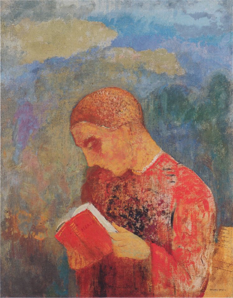 Odilon Redon - Elsass oder Lesender Mönch