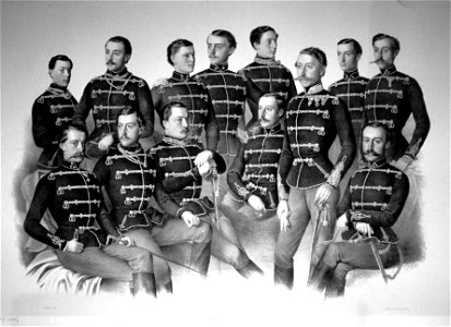 Offiziere k. k. Husarenregiment Nr. 9 Litho (1. Blatt)