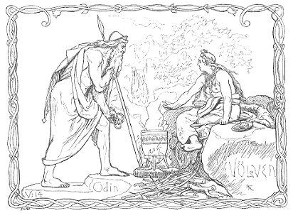 Odin og Völven by Frølich