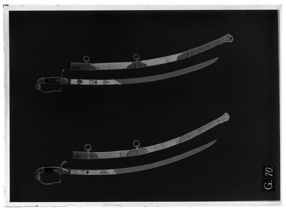 Officerssabel, Frankrike 1809-1818, tillåten modell, Sverige - Livrustkammaren - 77821-negative