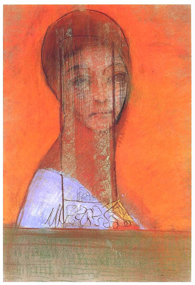 Odilon Redon - Frau mit Schleier