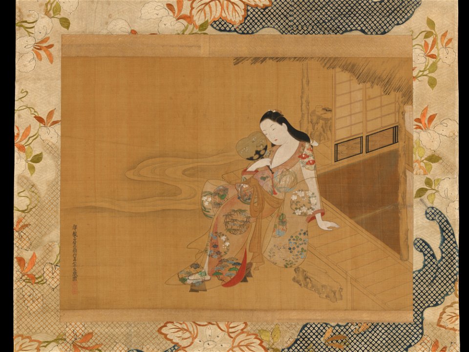 Ogawa Haritsu (Ritsuō) - Courtesan Enjoying a Cool Summer Evening - 2015.300.212 - Metropolitan Museum of Art