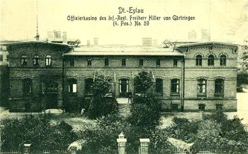 Offizierskasino IR 59 in Deutsch Eylau, Postkarte vor 1914