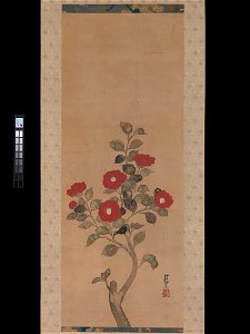 Ogata Kōrin - Camellias - 36.100.48 - Metropolitan Museum of Art