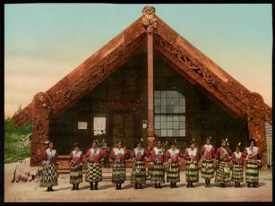 Ohinemutu Poi Dancers at Carved House LCCN2017657821