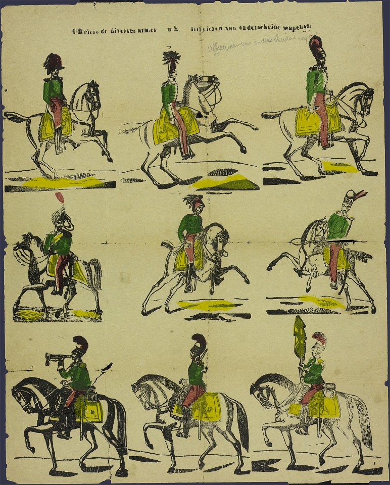 Officiers de diverses armes-Catchpenny print-PRENT 0152
