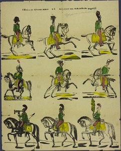 Officiers de diverses armes-Catchpenny print-PRENT 0152