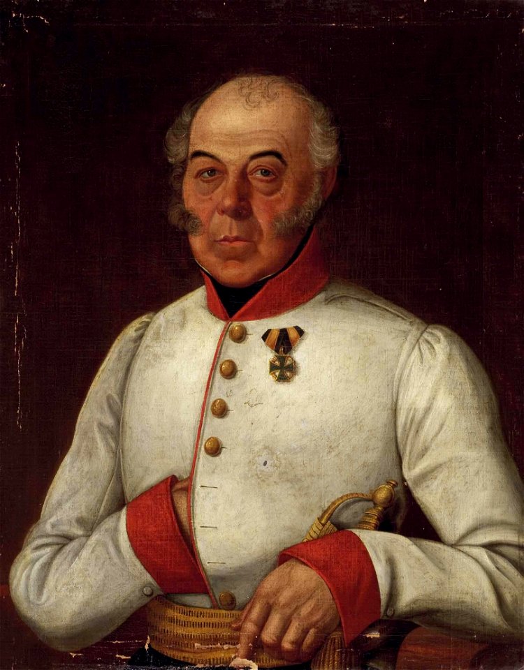 Offizier vom Salzburger Regiment mit Orden c1820