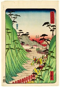 Okabe, from the series Scenes of Famous Places along the Tôkaidô Road