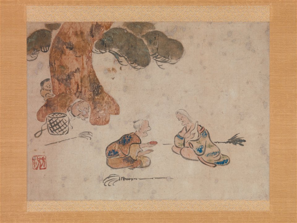 Ogata Kōrin - Old Man and Woman - 17.118.117 - Metropolitan Museum of Art