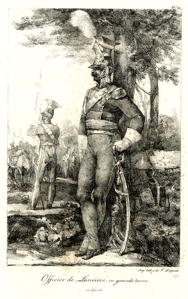 Officier de lanciers, en grande tenue (ex-Garde) (BM 1855,0414.94)
