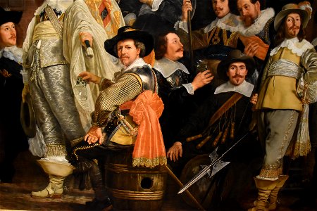 Officers and other members of the militia of district VIII in Amsterdam led by Captain Roelof Bicker and Lieutenant Jan Michielsz. Blaeuw - detail (6)