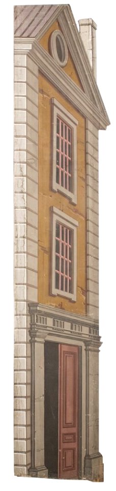 Okänd - Del av kuliss till ”En stad 15 delar, Kuliss för högra delen av scenen, husfasad - NMGrh 3802b - Nationalmuseum