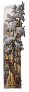 Okänd - Del av kuliss till Skog, 12 delar, Kuliss för högra delen av scenen, träd - NMGrh 3800h - Nationalmuseum