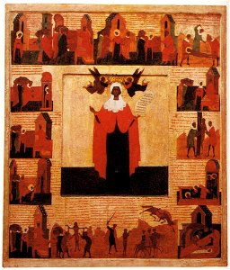 Okänd - Saint Paraskeva Pyatnitsa with Scenes from Her Life - NMI 266 - Nationalmuseum