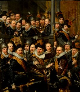 Officieren Oranjevendel Verlaten Stadhuis, 1616