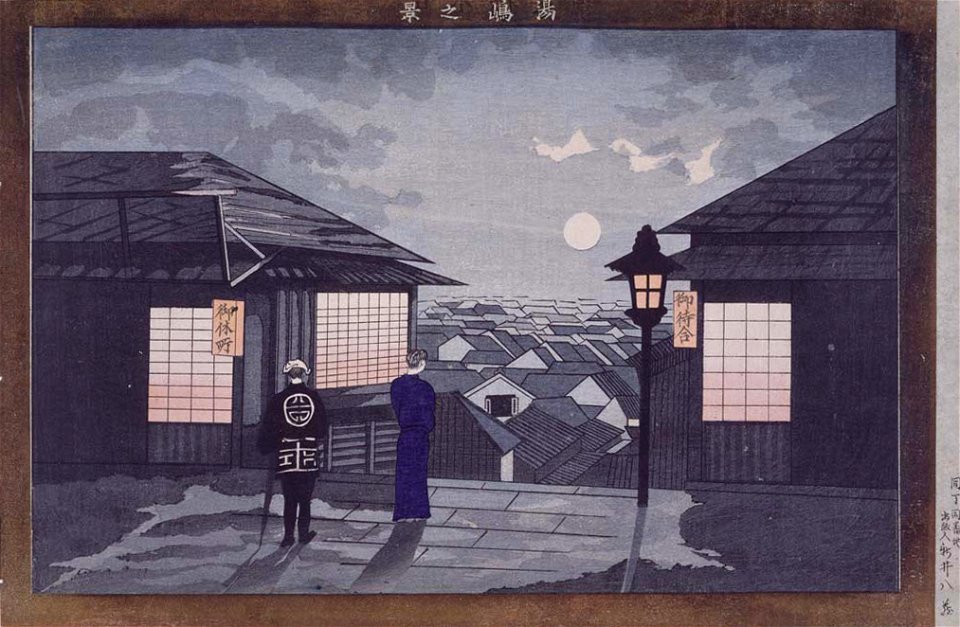 Ogura Ryuhson View of Yushima,Tokyo,Japan.Collection of Tokyo National Museum