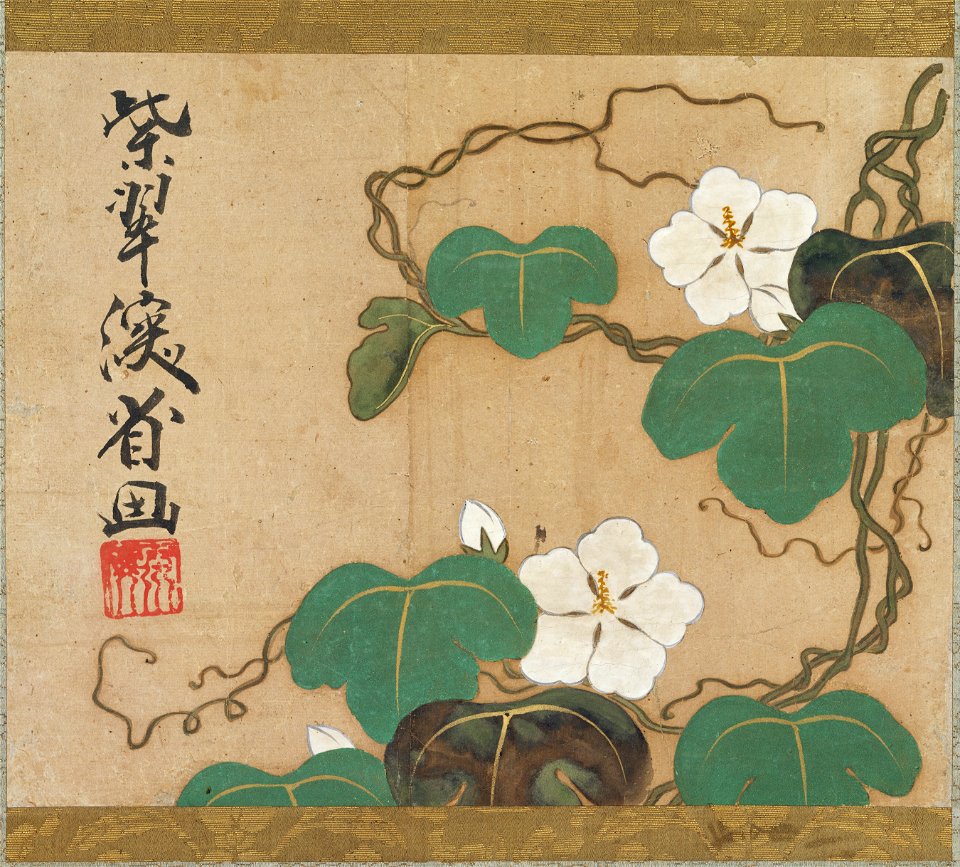 Ogata Kenzan - Evening Glories - Google Art Project
