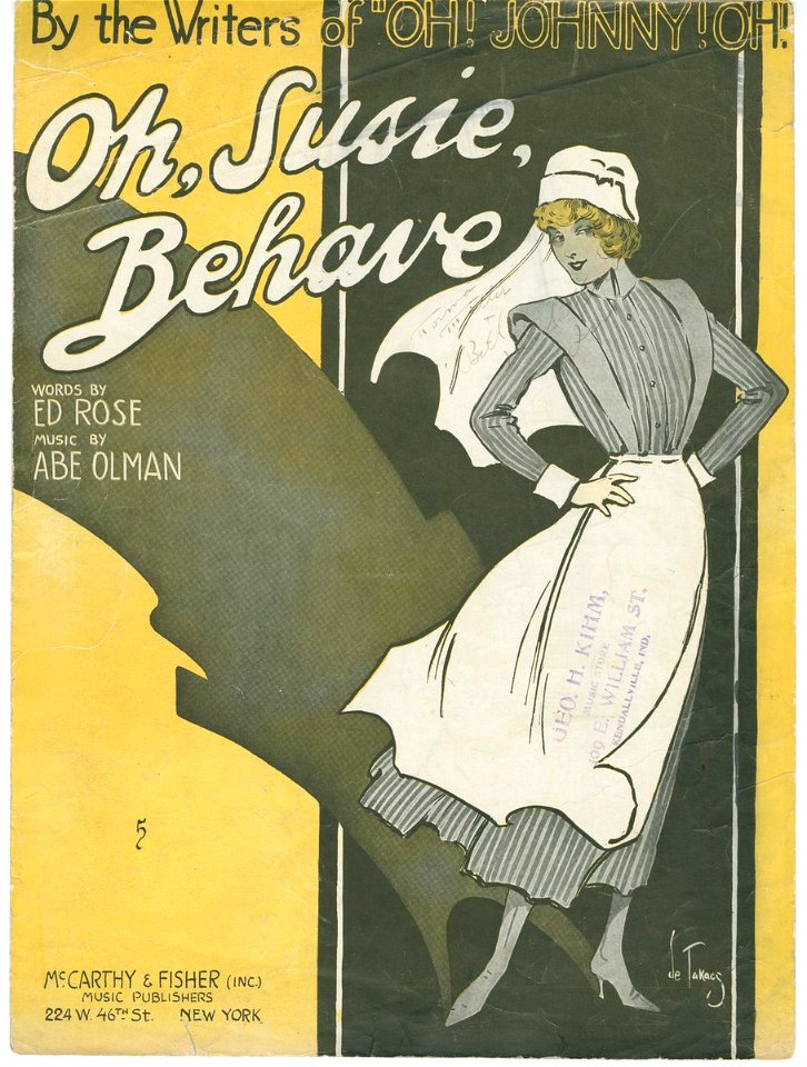 Oh! Susie behave 1918