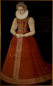 Okänd kvinna kallad Sofia, 1547-1611, prinsessa av Sverige hertiginna av Sachsen-Lau - Nationalmuseum - 15096