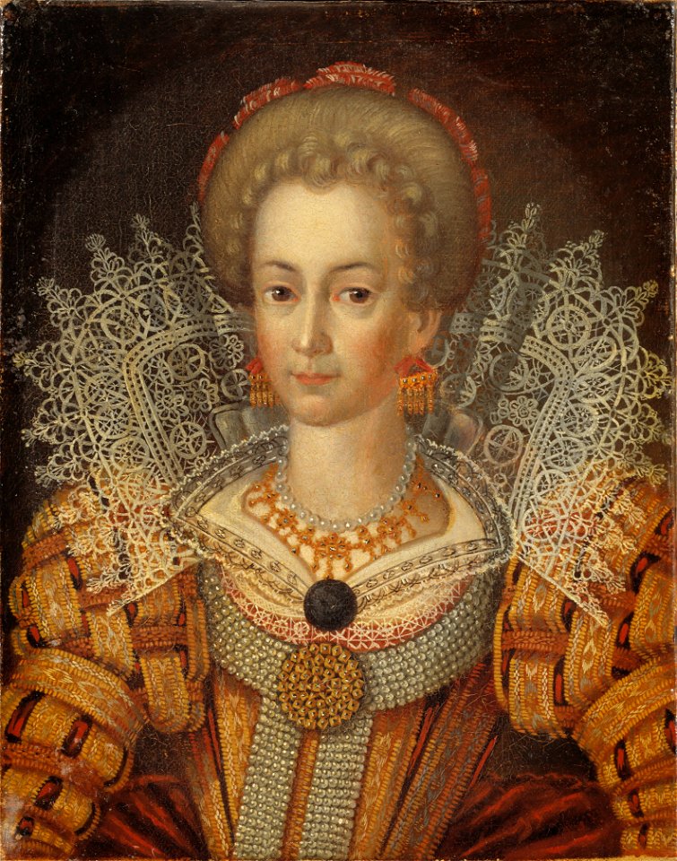 Okänd kvinna, tidigare kallad Cecilia Vasa, 1540-1627, prinsessa av Sverige markgrevinna av Ba - Nationalmuseum - 15111