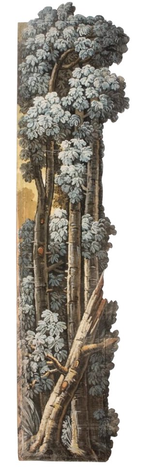 Okänd - Del av kuliss till Skog, 12 delar, Kuliss för högra delen av scenen, träd - NMGrh 3800d - Nationalmuseum