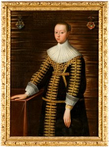 Okänd kvinna med Gyllenstierna- och Eka-vapnen - Nationalmuseum - 15133