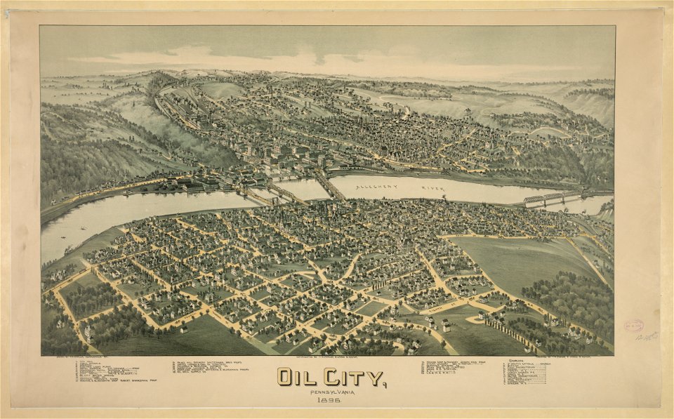 Oil City, Pennsylvania, 1896 LCCN2003681837. Free illustration for personal and commercial use.