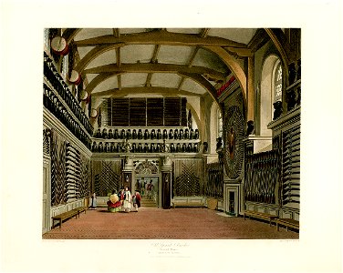 Old Guard Chamber, Round Tower, Windsor Castle, from Pyne's Royal Residences, 1819 - panteek pyn1798-231
