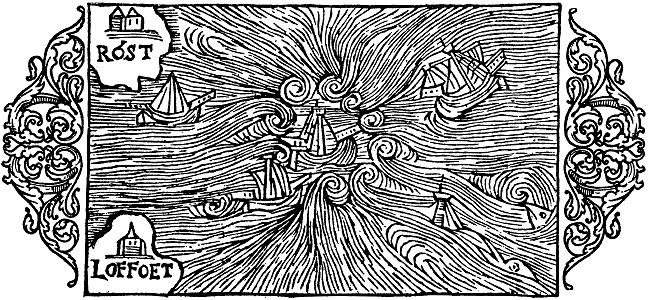 Olaus Magnus - On the Maelstrom and the Tides of the Ocean. Free illustration for personal and commercial use.