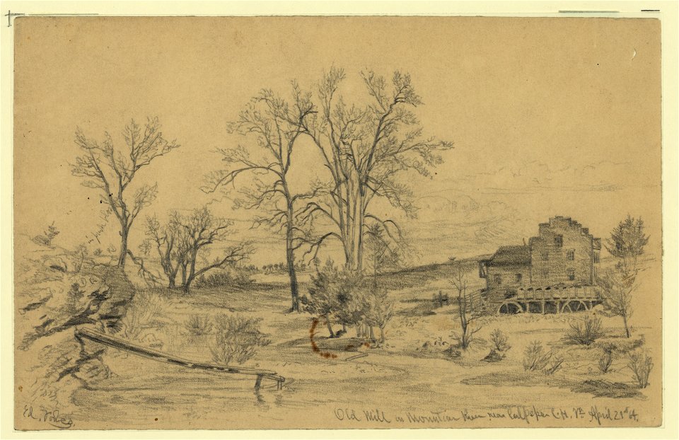 Old mill on Mountain Run near Culpepper (sic) Court House, Va. Apr. 21, 1864 LCCN2004661548