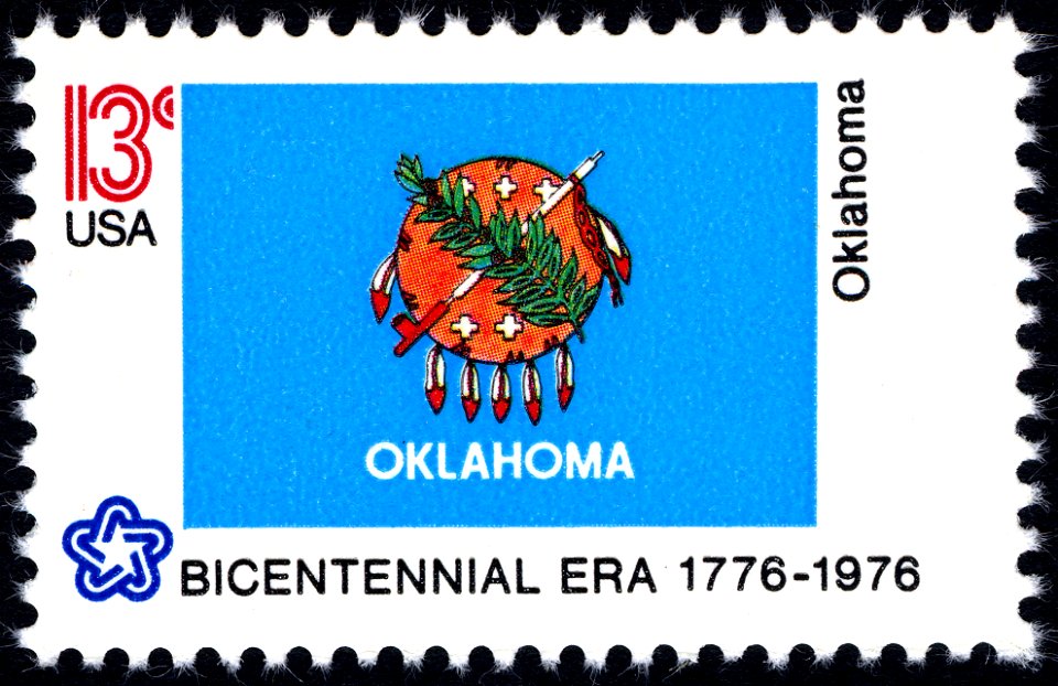 Oklahoma Bicentennial 13c 1976 issue