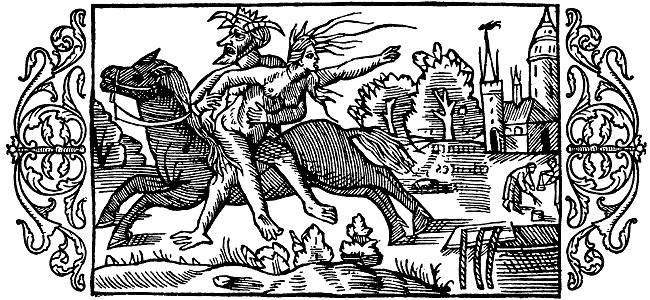 Olaus Magnus - On the Punishment of Witches. Free illustration for personal and commercial use.