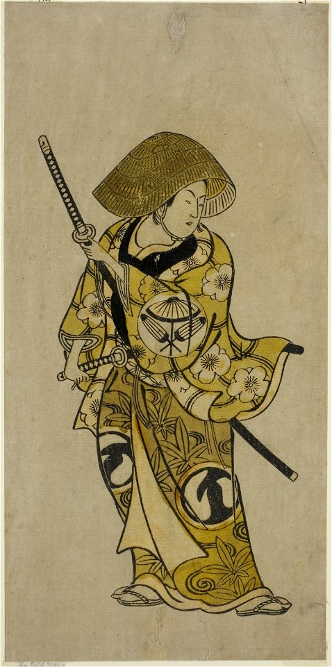 Okumura Toshinobu - The Actor Sawamura Kamesaburo as Nagoya Kosanza in the play Keisei Fukubiki Nagoya, performed at t - 1925.1898 - Art Institute of Chicago