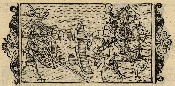 Olaus Magnus - On ice fishing. Free illustration for personal and commercial use.