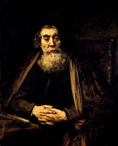 Old man in an armchair, possibly a portrait of Jan Amos Comenius, Rembrandt van Rijn, c. 1665, Galleria degli Uffizi