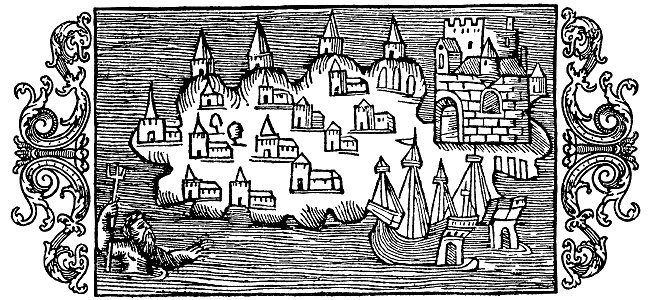 Olaus Magnus - On the Renowned Geatish Island of Gotland. Free illustration for personal and commercial use.