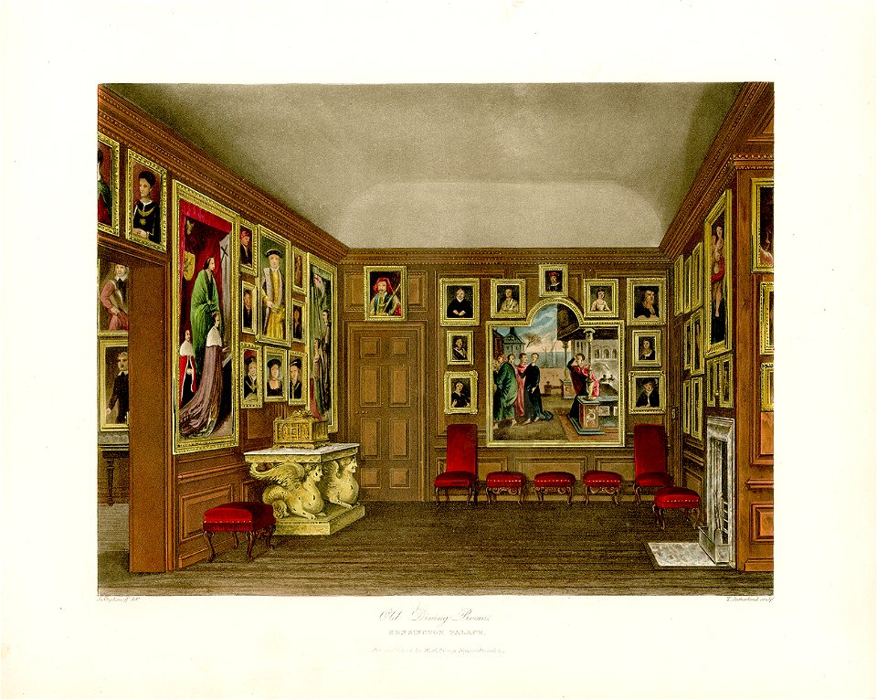 Old Dining Room, Kensington Palace, from Pyne's Royal Residences, 1819 - panteek pyn86-152