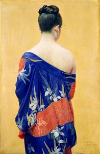 Okada Saburosuke - Kimono with Iris Pattern