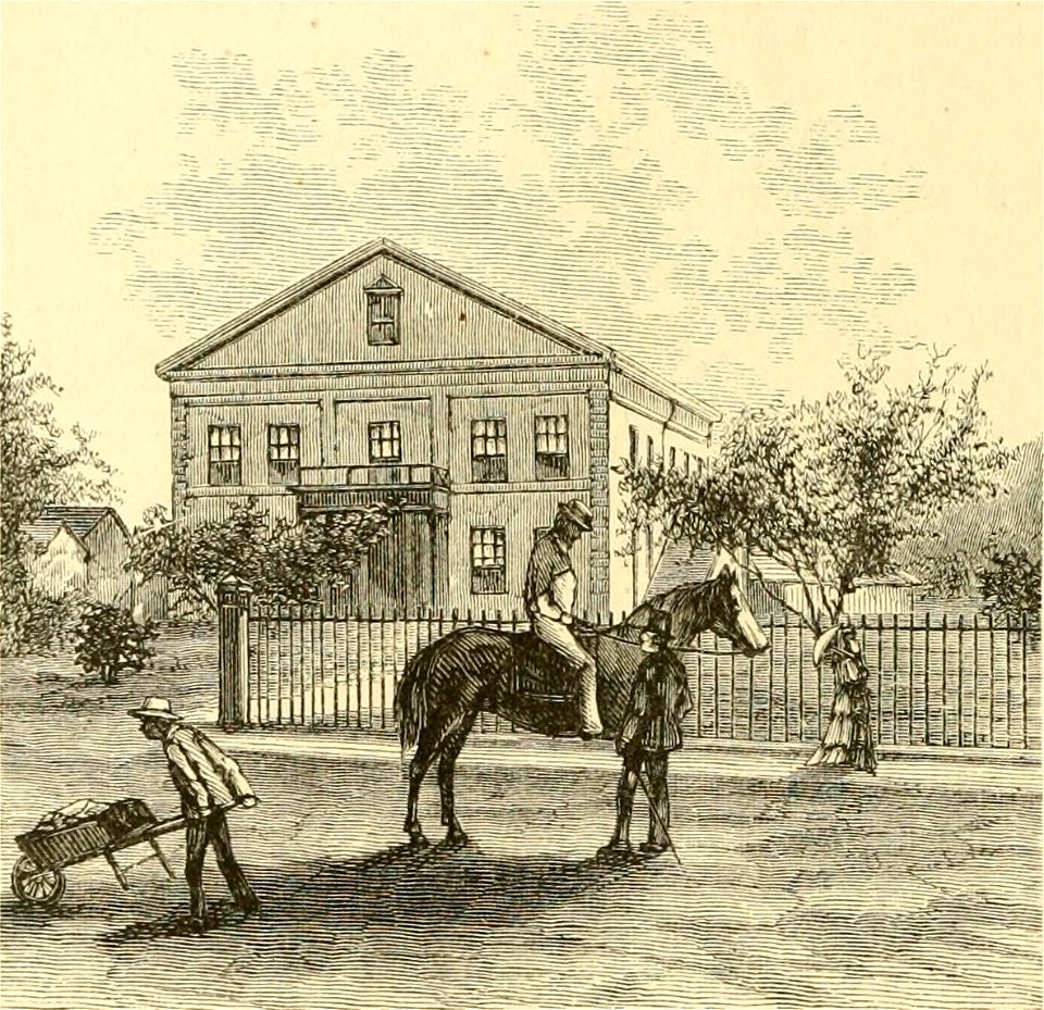 Old Honolulu Courthouse illustration