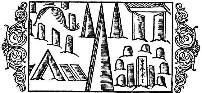 Olaus Magnus - On Gravestones. Free illustration for personal and commercial use.