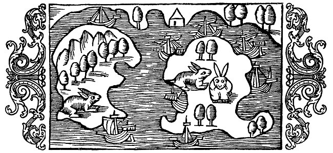 Olaus Magnus - On Rocks Decorated with Helmets