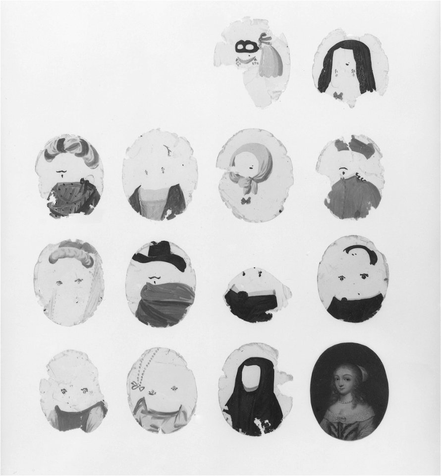 Okänd kvinna, modebild - Nationalmuseum - 39037