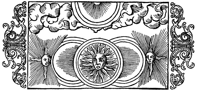Olaus Magnus - On the Reflections of the Sun. Free illustration for personal and commercial use.