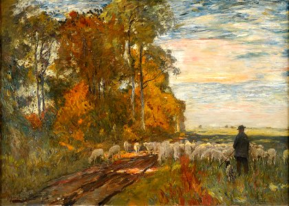 Olaf Jernberg Herbstlandschaft mit Schäfer