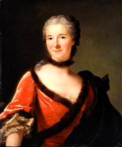 Okänd - Gabrielle-Émilie Le Tonnelier de Breteuil (1706–1749), Marquise du Châtelet - NMDrh 796 - Nationalmuseum