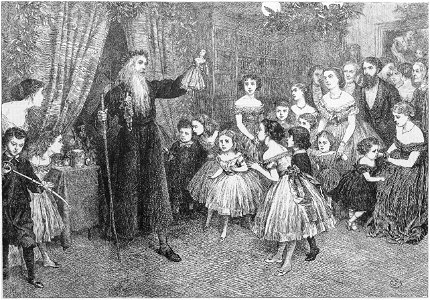 Old Father Christmas, or The Cave of Mystery, Illustrated London News 1866. Free illustration for personal and commercial use.